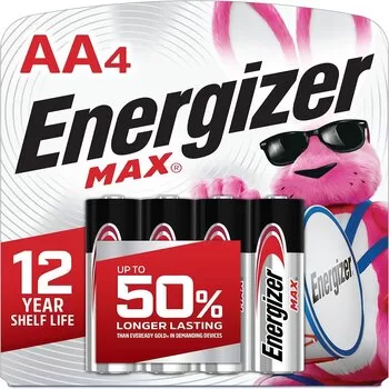 4-Pack AA 1.5v Energizer Max Batteries